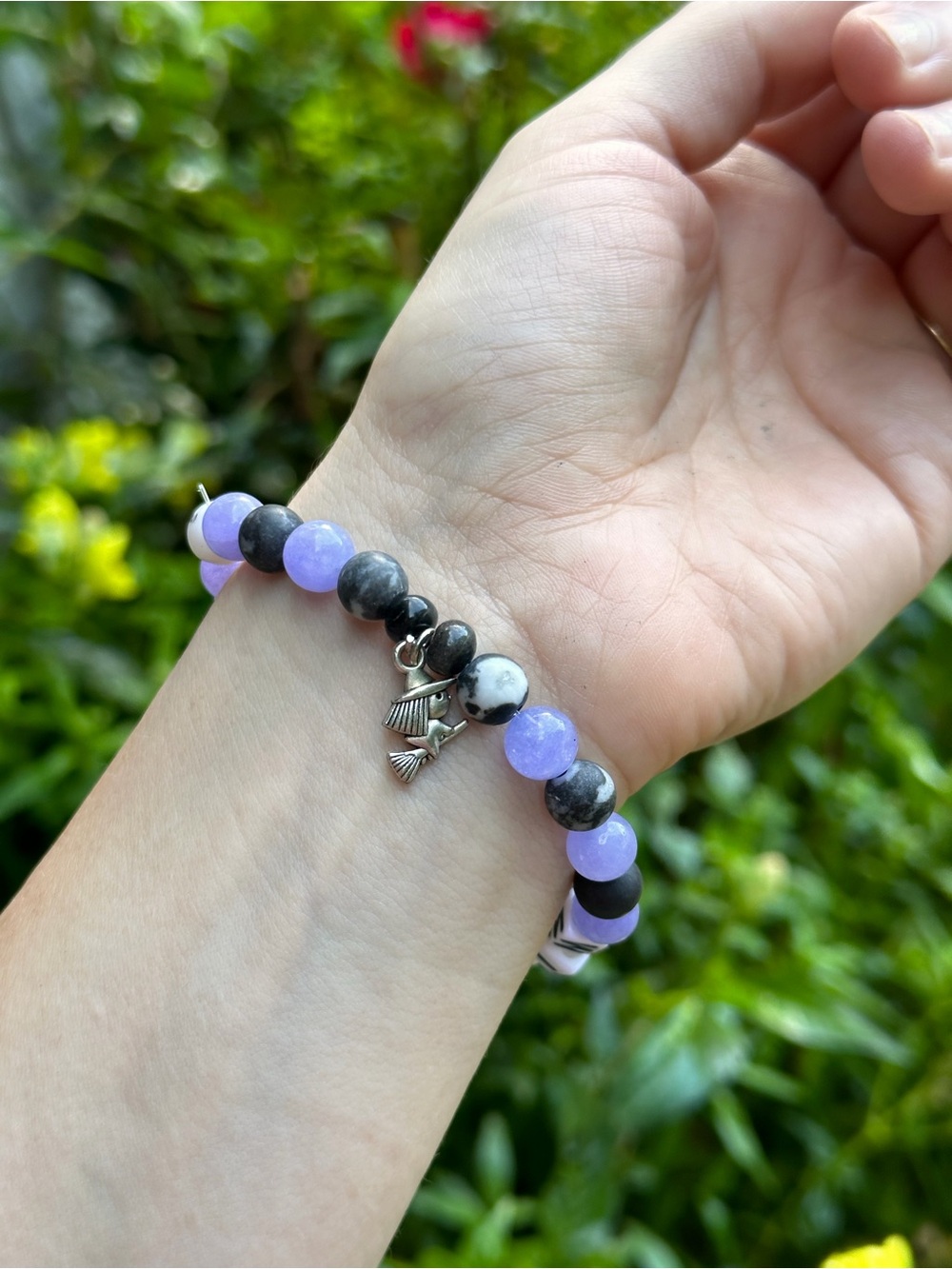 NWOT Halloween Collection: Lepidolite, Black Pearl & Zebra Jasper ‘WITCHY B|TCH’